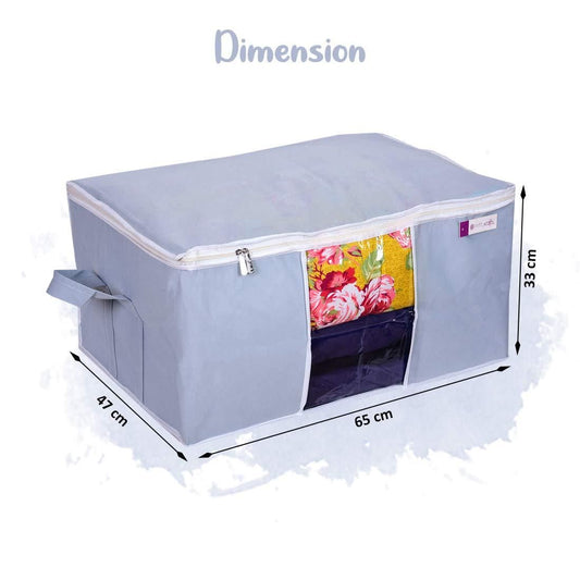 Storage Bag-UnderBed Blanket Storage Bag Covers With Handles(Set of 2)