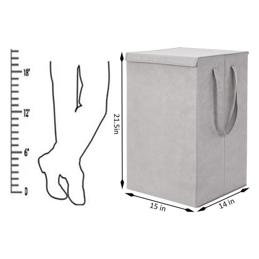 Laundry Bag - Foldable Laundry Basket With Lid & Handle