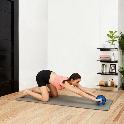 Premium Abs Roller for Men & Women Stomach Abs Roller Wheel for Home Workout, Gym Ab Roller for Men Abs Workout Equipment for Abdominal Ab Roller Home Exercise Equipment with Knee Mat -(Blue & Black)